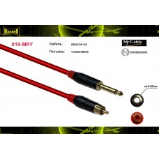 019-MRY-G6     RCA  <=> Jack 6,3 mono Mr. Cable Reason G6 red, blue
